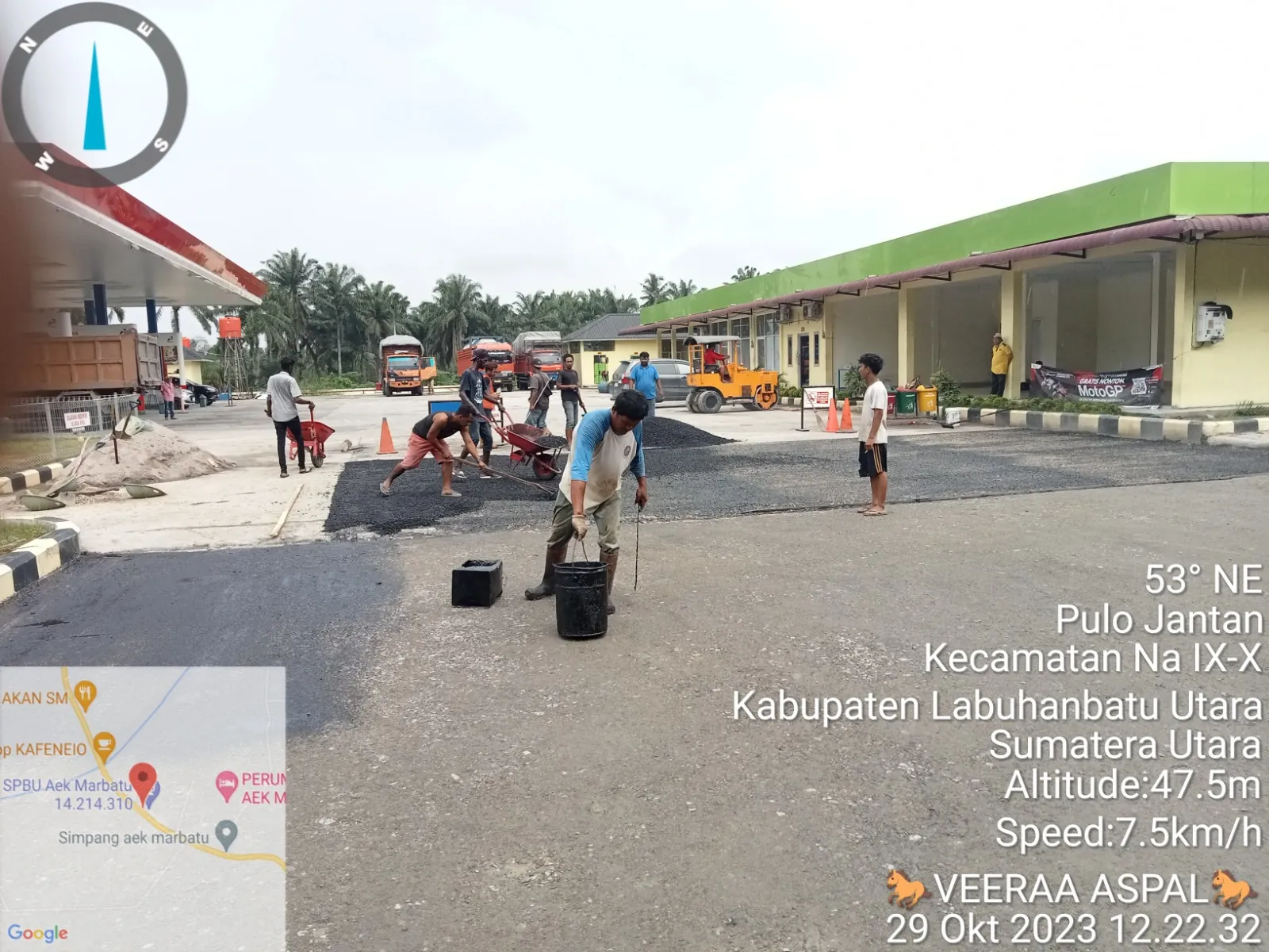 Dokumentasi pekerjaan pengaspalan proyek 6