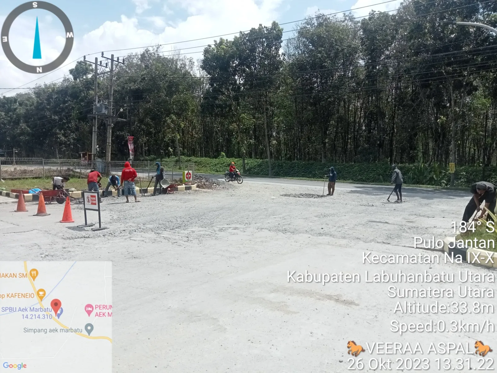 Dokumentasi pekerjaan pengaspalan proyek 11