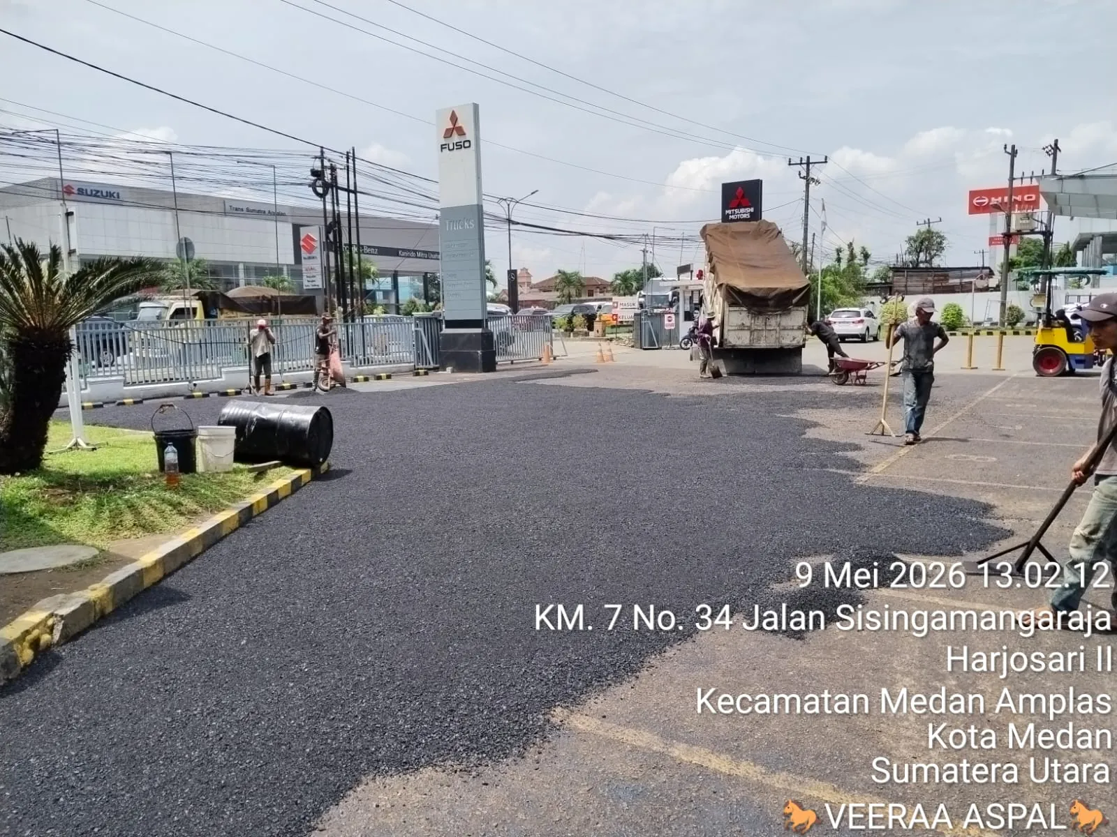 Dokumentasi pekerjaan pengaspalan proyek 16