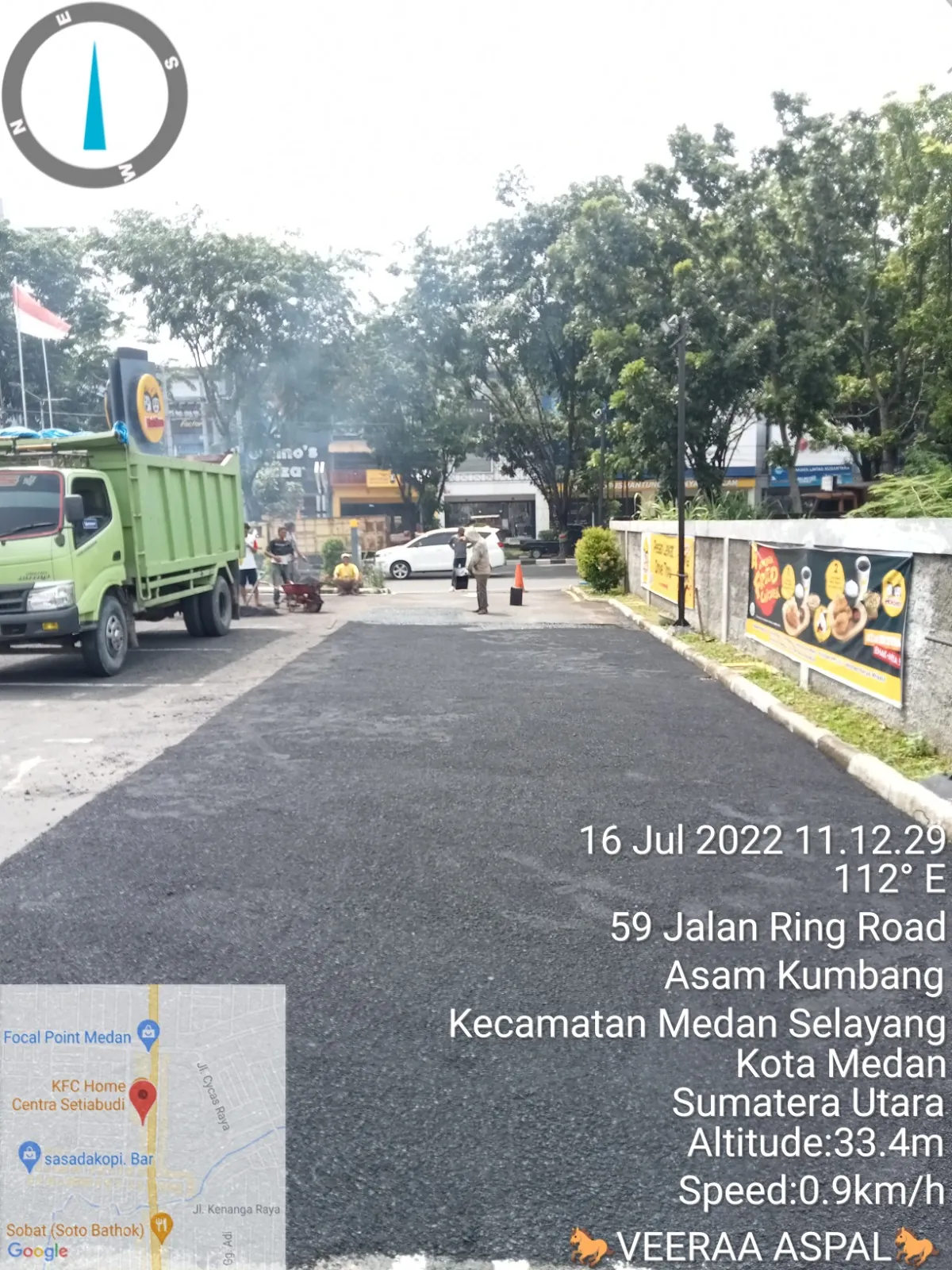 Dokumentasi pekerjaan pengaspalan proyek 50