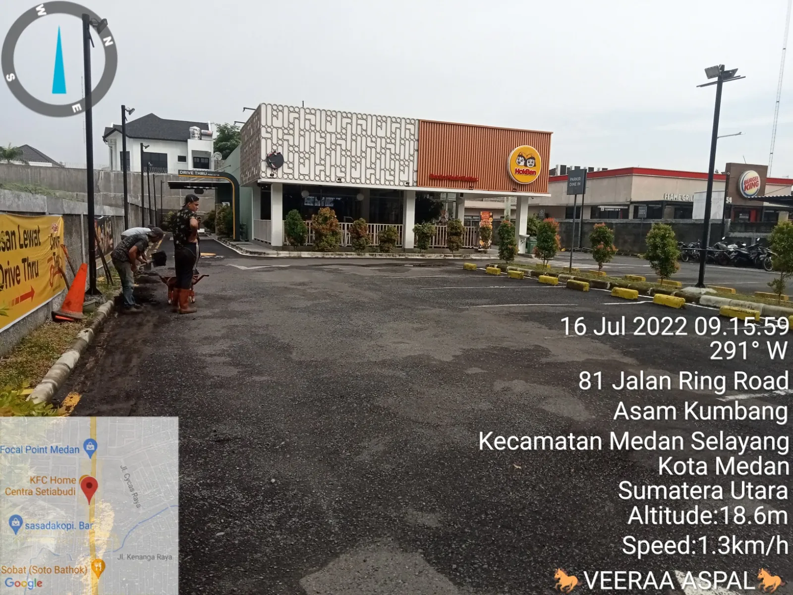Dokumentasi pekerjaan pengaspalan proyek 53