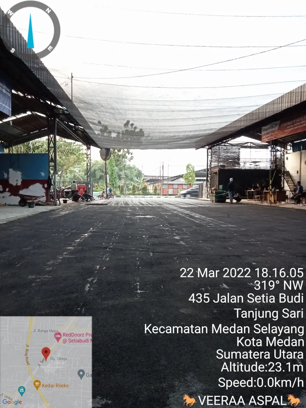 Dokumentasi pekerjaan pengaspalan proyek 54