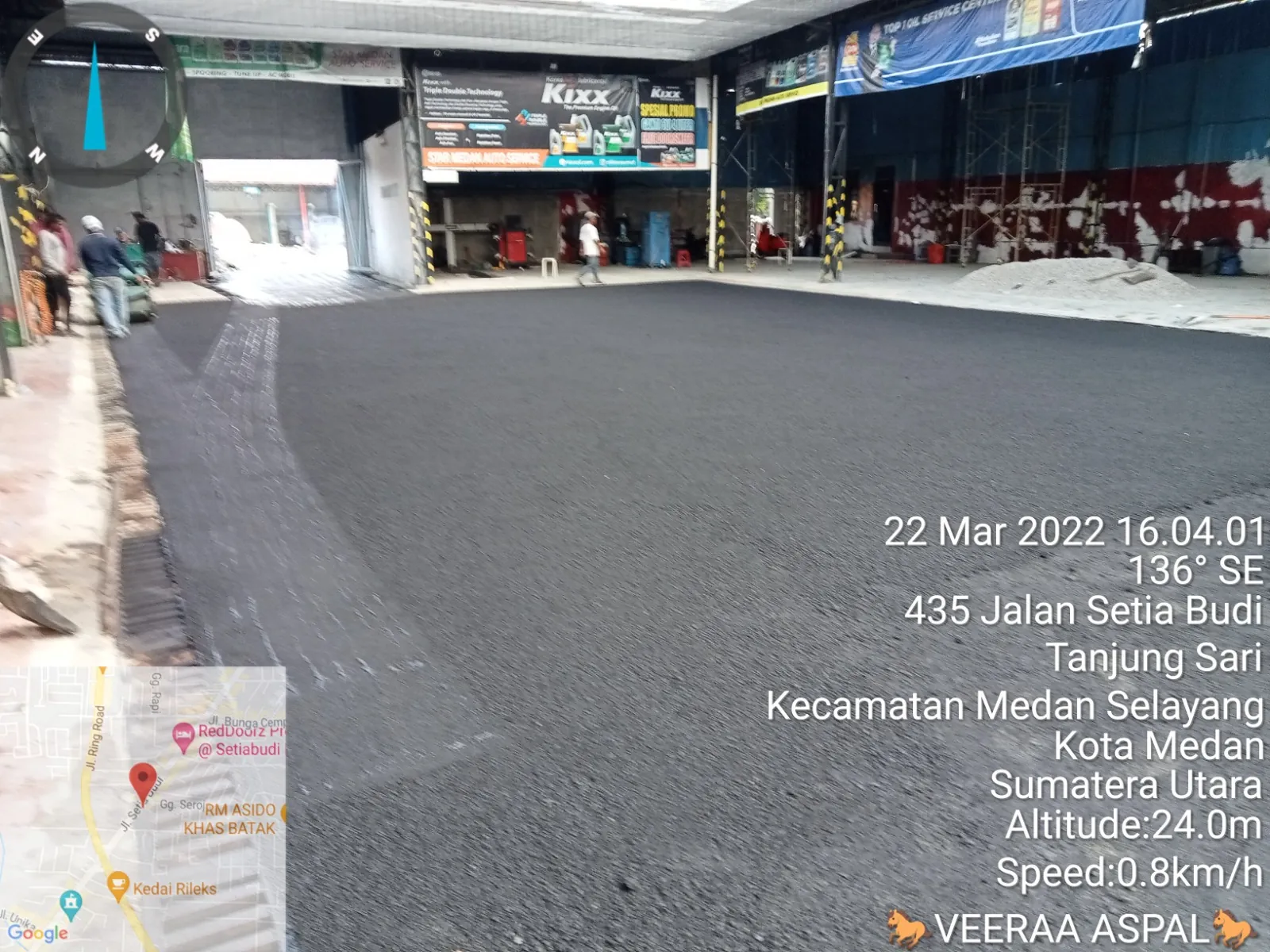 Dokumentasi pekerjaan pengaspalan proyek 57